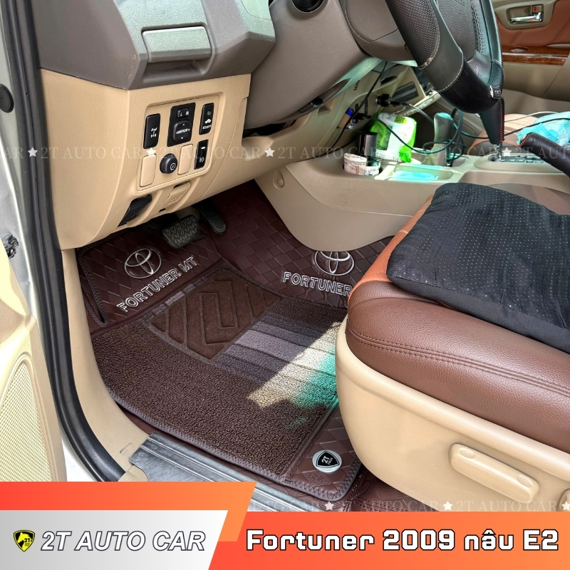 Thảm lót sàn Da Ép Fortuner 2009 (màu nâu)