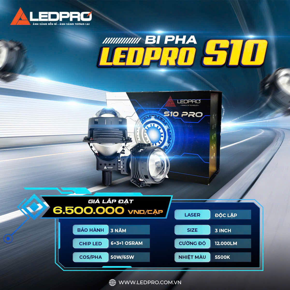 ĐÈN BI PHA LASER S10 PRO